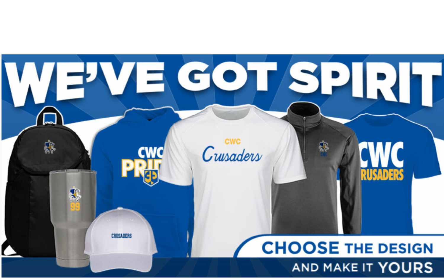 Get your blue and gold here!